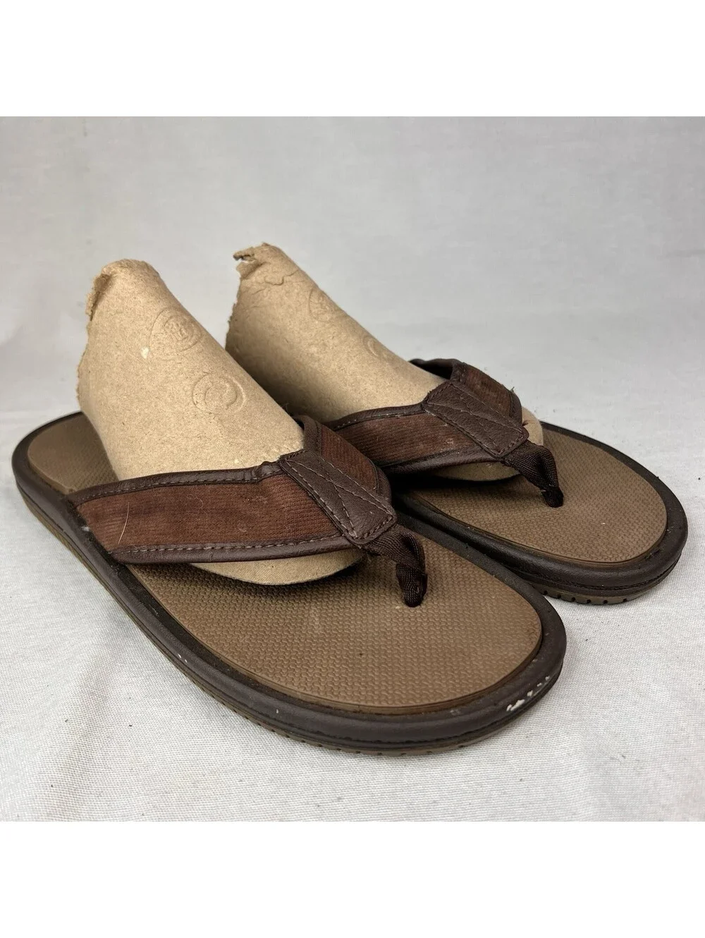 Aldo Sandals Men’s  Tan Leather Leather Straps  Size 9.5